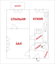 Продам двухкомнатную квартиру .  Срочно!!!!